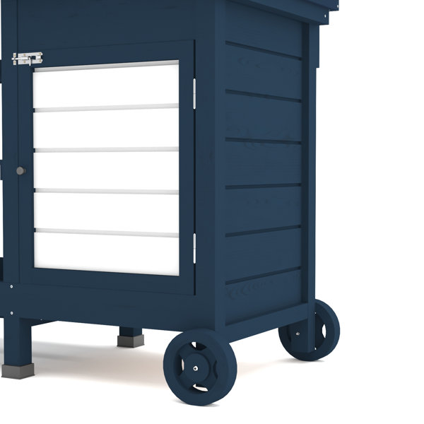 Fency Wooden Outdoor Garden Potting Bench On Wheels & Reviews Wayfair